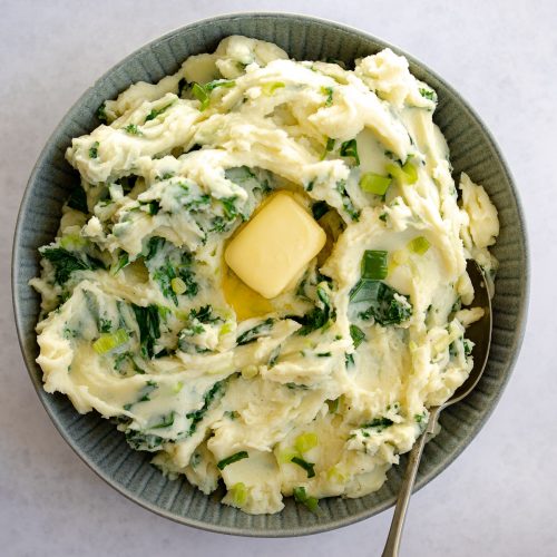 Potatoes with kale and a knob of butter