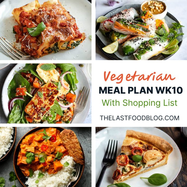 Weekly Vegetarian Meal Plan Week 10