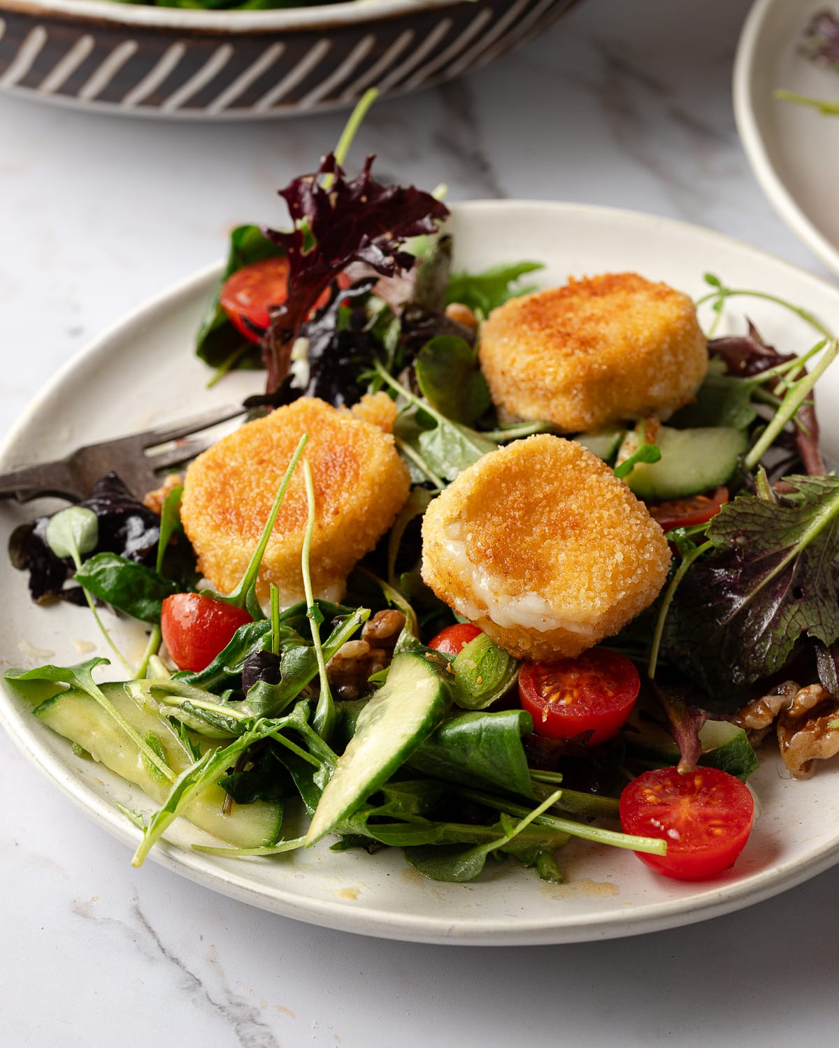 Goats cheese with salad