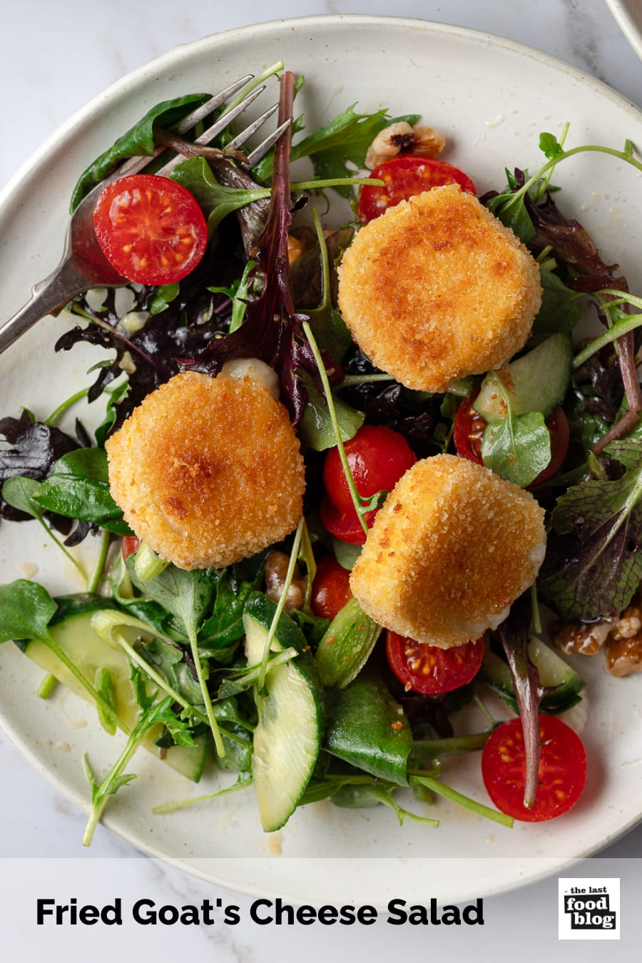 Goats cheese with salad