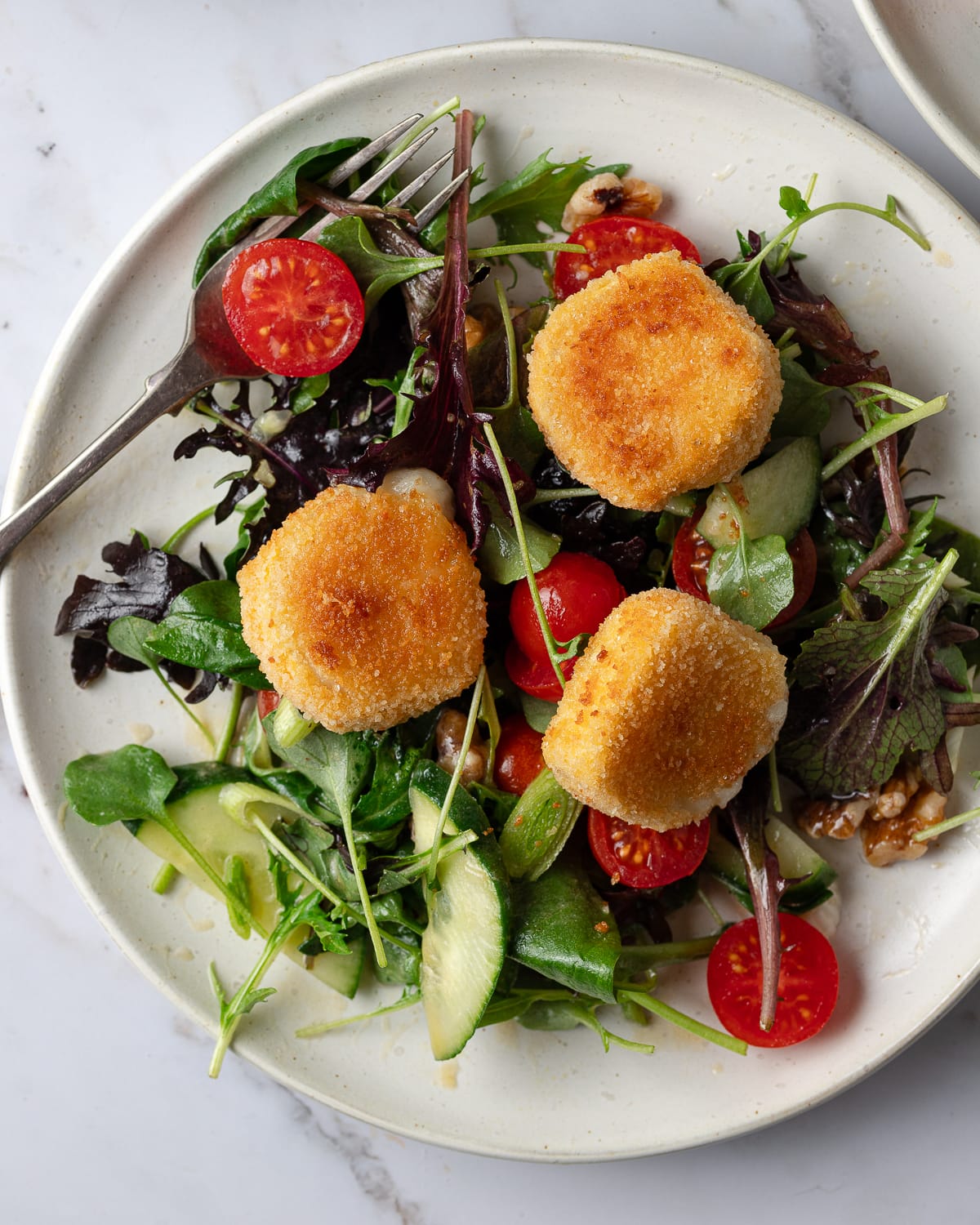 Goats cheese with salad